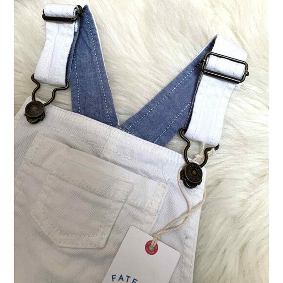 FAT FACE KIDS YOUNG CREW Kids White Shortie Dungaree Overall Jeans Sz 4/5 NWT - Picture 11 of 11